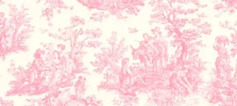 Pink toile toilet paper cover handmade French country bathroom decor by Christy Crafted Covers