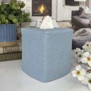Swedish blue linen tissue box cover scandinavian home decor