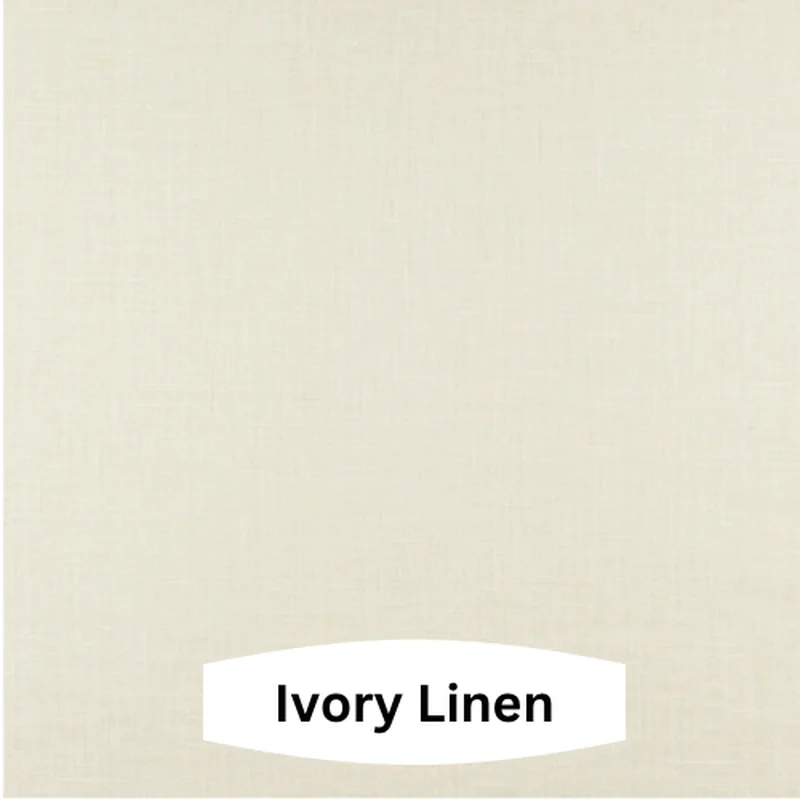 Ivory linen fabric swatch with natural woven texture for handmade tissue box covers