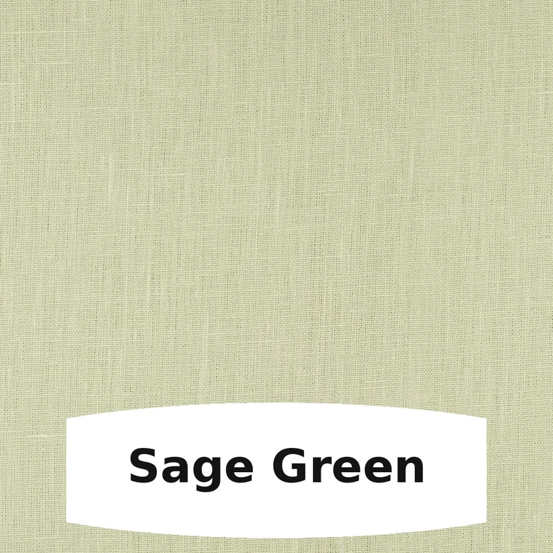 Sage green linen fabric swatch with natural woven texture for handmade tissue box covers