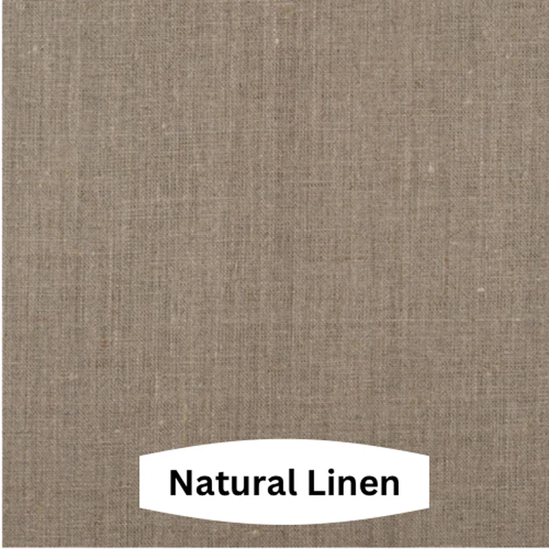Natural linen fabric swatch with natural woven texture for handmade tissue box covers